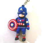 captain america rubber keychain