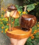 Mushroom Design Coconut Shell Stand