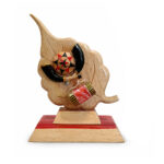 leaf design wooden assamese decor