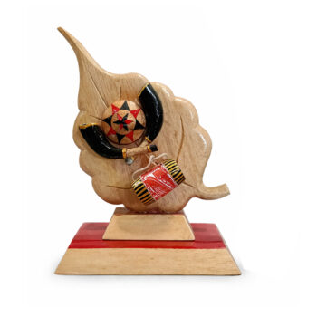 leaf design wooden assamese decor