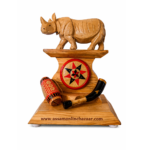 Wooden Rhino Showpiece 1 foot